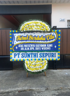 Papan Bunga Duka di Rejowinangun